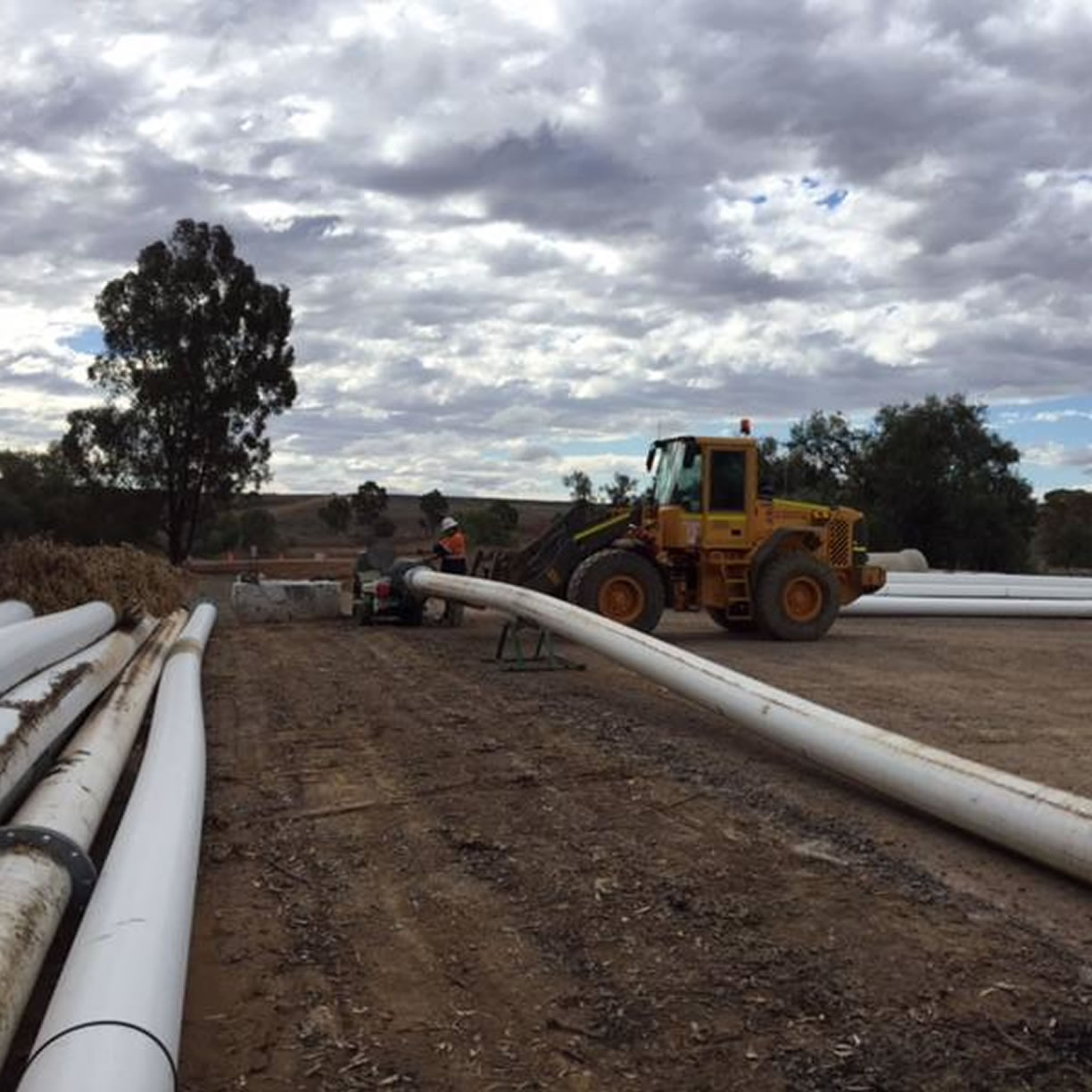 Tailings Poly Line installation 2