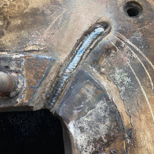 KMS was assigned the task of repairing a 250mm crack on one of the mod2 mills.